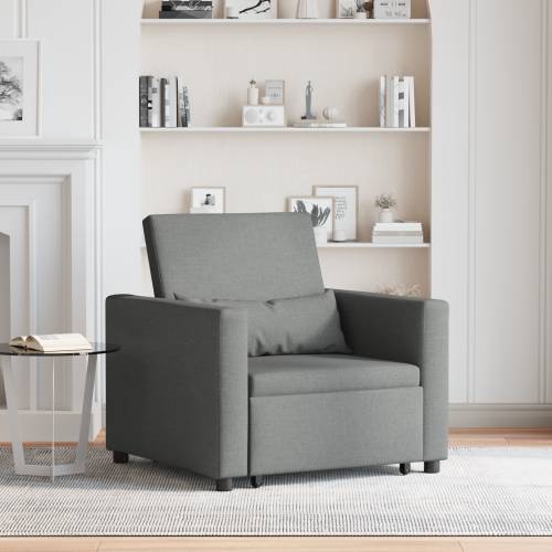 3-u-1 Singl Sofa Krevet Konvertibilna Tamno Siva Tkanina Cijena