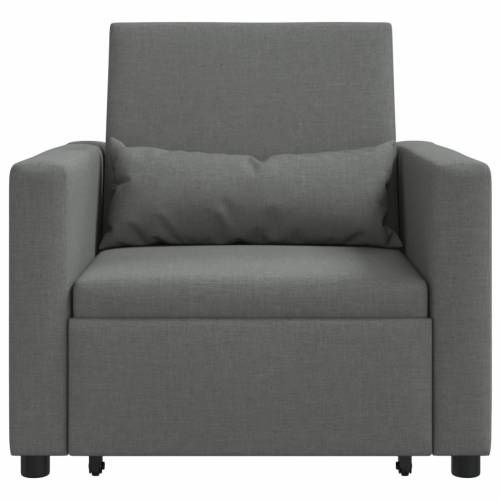 3-u-1 Singl Sofa Krevet Konvertibilna Tamno Siva Tkanina Cijena