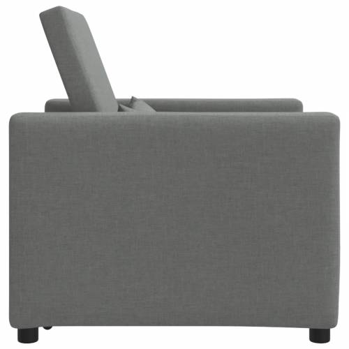 3-u-1 Singl Sofa Krevet Konvertibilna Tamno Siva Tkanina Cijena