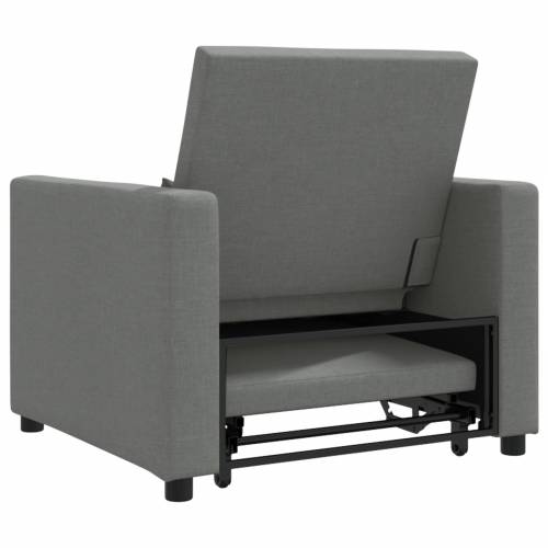 3-u-1 Singl Sofa Krevet Konvertibilna Tamno Siva Tkanina Cijena