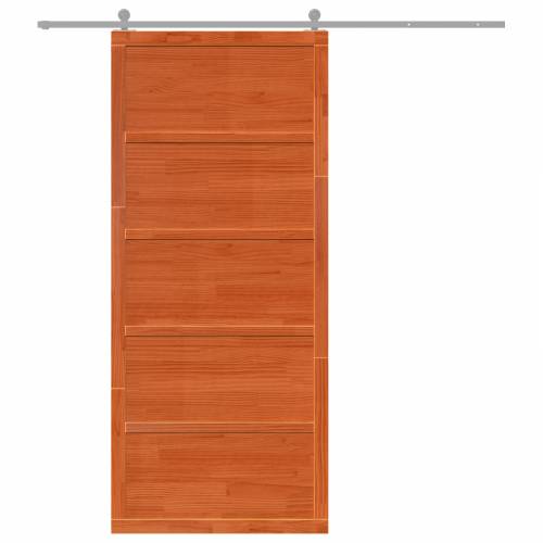 Krilna vrata Ulaštena smeđa 100x208 cm Čvrsto drvo bor Cijena