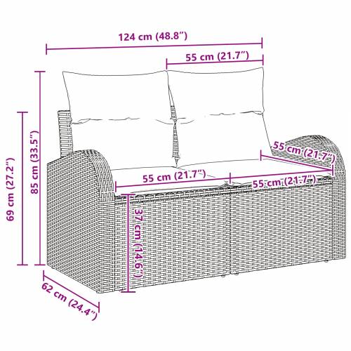 13 komadni set vrtnih sofa s jastučićima bež poli ratan akacija Cijena