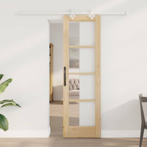 klizna vrata s opremom set 61x198.5 cm solidno drvo bor Cijena