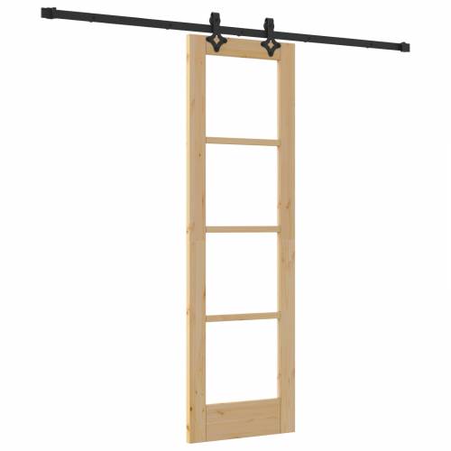 klizna vrata sa setom pribora 61x198.5 cm Čvrsto drvo bor Cijena