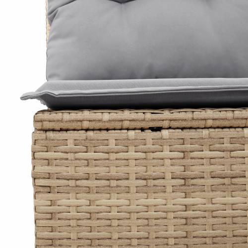 8 Dijelni Vrtni Sofa Set s Jastučićima Bež Poli Ratan Akacija Cijena