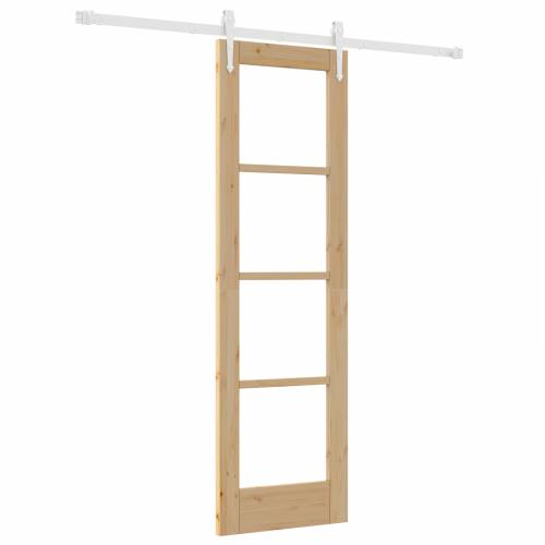klizna vrata sa setom hardvera 61x198.5 cm od masivnog drva borovine Cijena