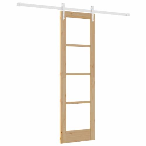 Klizna Vrata s Hardver Setom 61x198.5 cm Solidno Drvo Bor Cijena