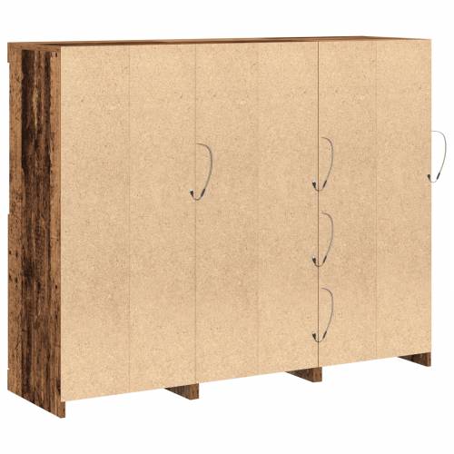 Nabava s LED svjetlima Stara drva 123x37x100 cm Konstruirano drvo Cijena