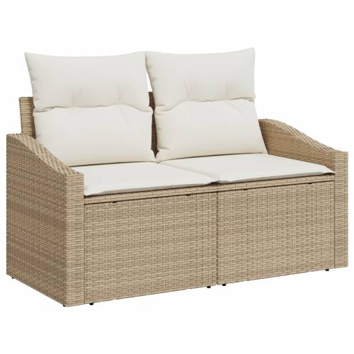 13 Dijelni Vrtni Sofa Set s Jastucima Bež Poliratan Acacia Cijena