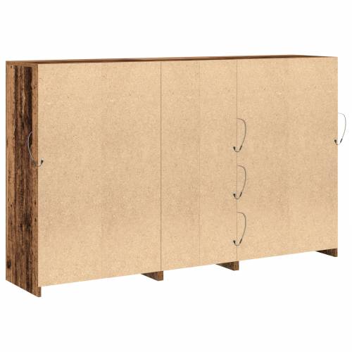 Skrinja s LED svjetlima Staro drvo 162x37x100 cm Konstrukcijsko drvo Cijena