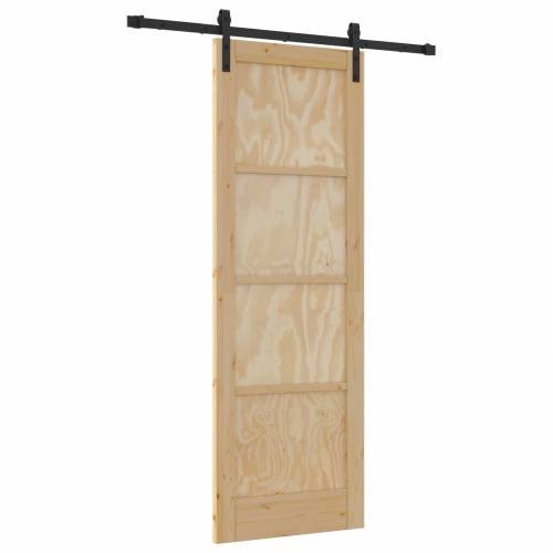 Klizna vrata s kompletnim hardverom 73.5x211 cm od čvrstog drva bora Cijena