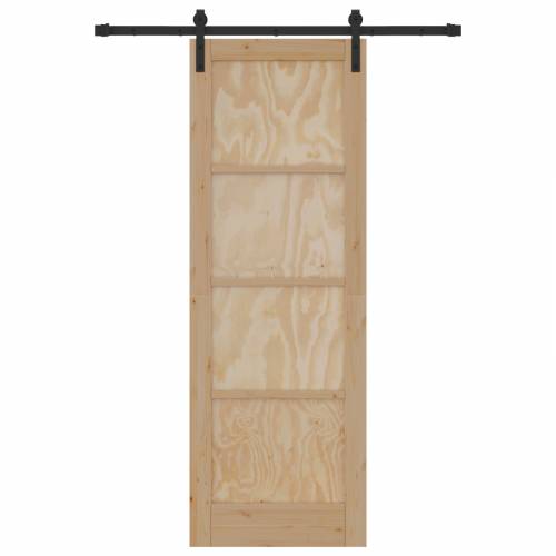 Klizna vrata s kompletnim hardverom 73.5x211 cm od čvrstog drva bora Cijena