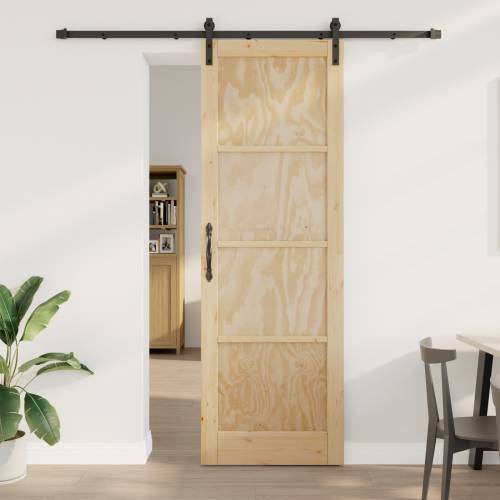 Klizna vrata s opremom 78x232 cm od masivnog borovog drveta Cijena