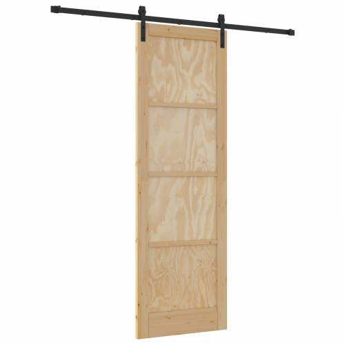 Klizna vrata s opremom 78x232 cm od masivnog borovog drveta Cijena