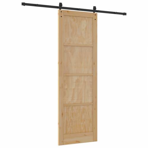 Klizna vrata s opremom 78x232 cm od masivnog borovog drveta Cijena