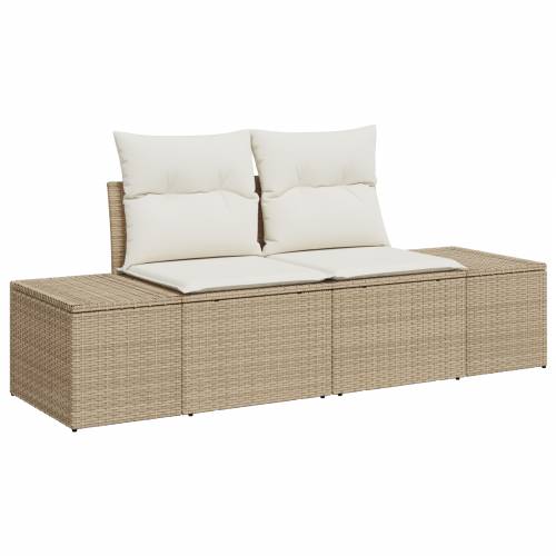 12 Dijelni Vrtni Sofa Set s Jastučićima Bež Poli Ratan Akacija Cijena