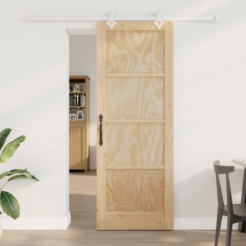Klizna Vrata s Setom Hardvera 78x211 cm Čvrsta Drvena Bor Cijena