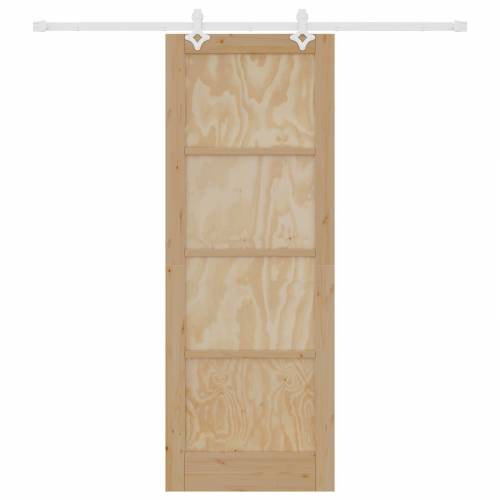 Klizna Vrata s Setom Hardvera 78x211 cm Čvrsta Drvena Bor Cijena