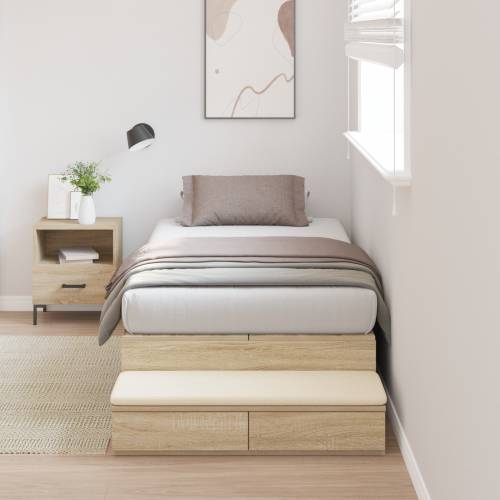 Krevetna konstrukcija za pohranu Sonoma hrast 90x200 cm Cijena