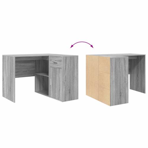 Kutni stol Sivi Sonoma 102x88x75 cm Konstrukcija od drva Cijena