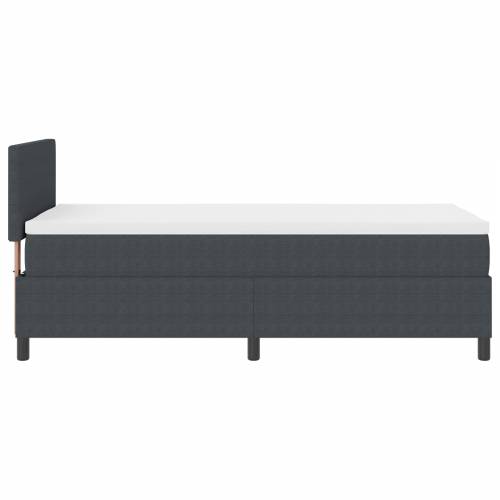 Krevet s podnicom s madracem i LED-om tamnosivi 80x200 cm Tkanina od žičane tkanine Cijena