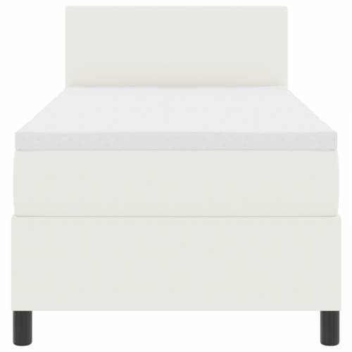 Box Spring Krevet s Madracem & LED Krem 90x200 cm Kordura tkanina Cijena
