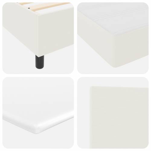 Box Spring Krevet s Madracem & LED Krem 90x200 cm Kordura tkanina Cijena