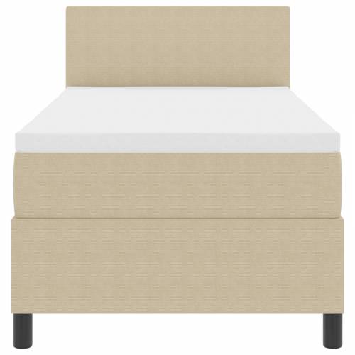 Krevet s Box Springom s madracem i LED svjetlom svijetlo sivi 90x200 cm Kordura tkanina Cijena
