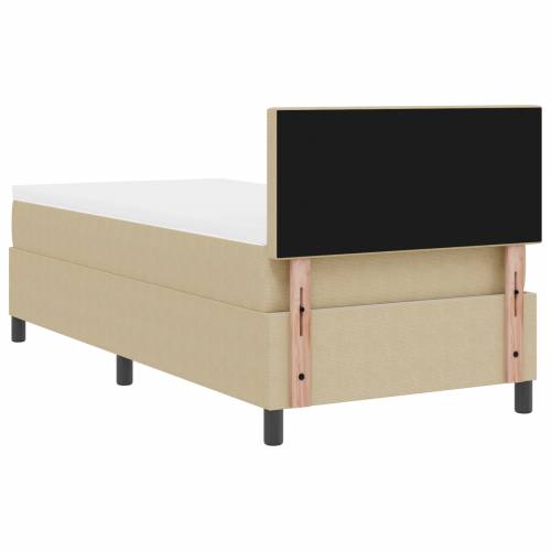 Krevet s Box Springom s madracem i LED svjetlom svijetlo sivi 90x200 cm Kordura tkanina Cijena