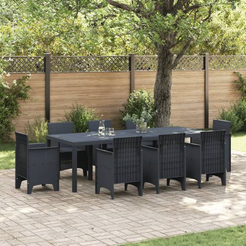 Vrtni stol Antracit 250x100x73 cm Poli Ratan Cijena