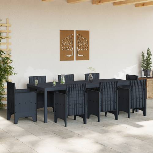 Vrtni stol Antracit 250x100x73 cm Poli Ratan Cijena