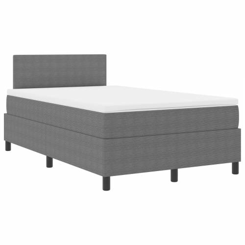 Box Spring Krevet s Madracem & LED Svijetlosivi 120x200 cm Kordura Tkanina Cijena