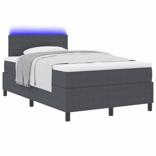 Box Spring Krevet s madracem & LED tamno sivi 120x200 cm žoržet Cijena