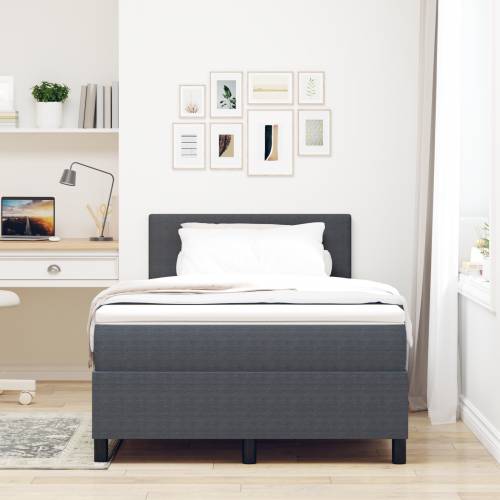 Box Spring Krevet s madracem & LED tamno sivi 120x200 cm žoržet Cijena