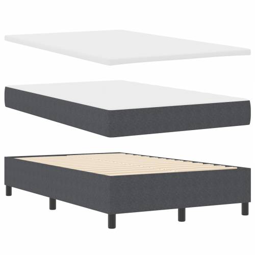 Box Spring Krevet s madracem & LED tamno sivi 120x200 cm žoržet Cijena