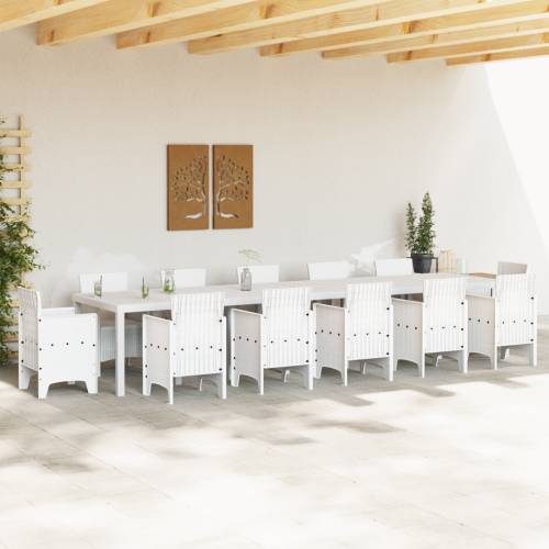 bijeli vrtni stol 400x100x73 cm poli ratan Cijena