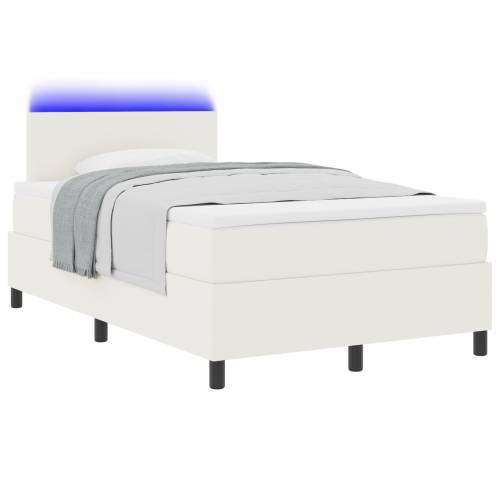 Krevet s oprugom s madracem i LED svjetlom 120x200 cm Tkanina od žoržeta Cijena
