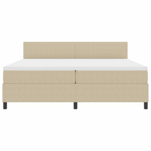 krevet s box springom s madracem i LED svjetlom zeleni sivi 200x200 cm od kordure Cijena