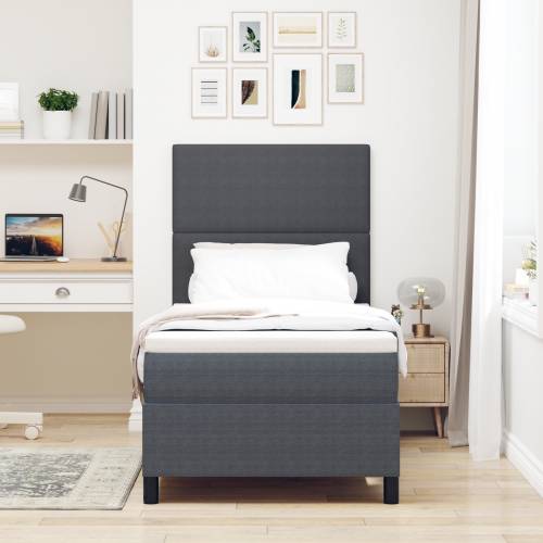 Boks opružni krevet s madracem & LED tamno siva 80x200 cm Kordura Cijena