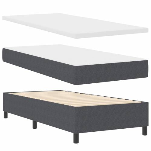 Boks opružni krevet s madracem & LED tamno siva 80x200 cm Kordura Cijena