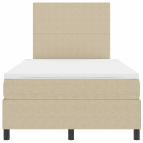Krevet s box spring sustavom, madracem i LED svjetlom, bež, 120 x 190 cm, kordura tkanina Cijena