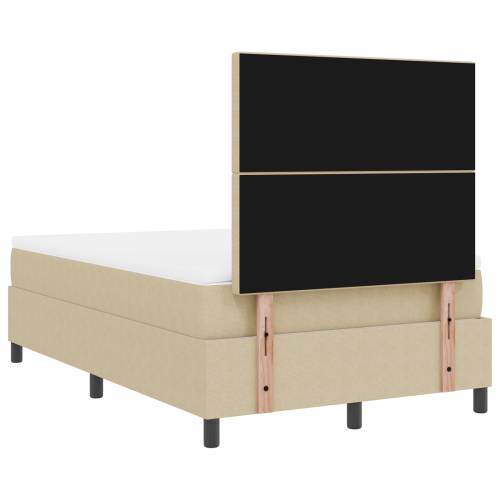 Krevet s box spring sustavom, madracem i LED svjetlom, bež, 120 x 190 cm, kordura tkanina Cijena