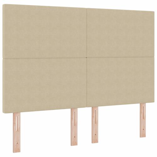 Krevet s box springom s madracem & LED svjetlom Bež 140x200 cm Kordura tkanina Cijena