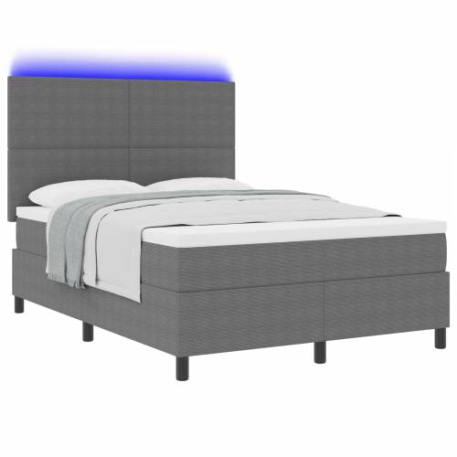 Krevet na Izvlačenje s Madracem & LED Svjetlom Svijetlo Sivi 140x200 cm Žoržet Cijena