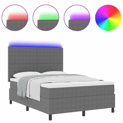 Krevet na Izvlačenje s Madracem & LED Svjetlom Svijetlo Sivi 140x200 cm Žoržet Cijena
