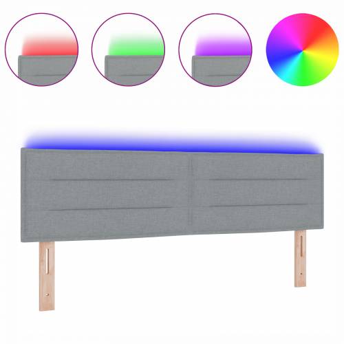 LED Uzglavlje Linijski Dizajn Svjetlosiva 72 cm Tkanina Cijena