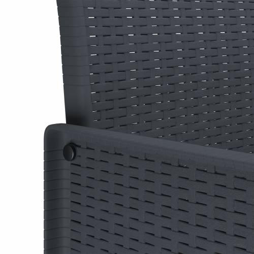 Set za blagovanje u vrtu od 3 dijela s jastucima Antracit Poly Rattan Cijena