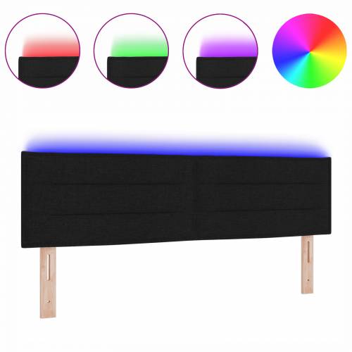 LED uzglavlje linije dizajn crno 72 cm tkanina Cijena