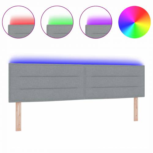 LED uzglavlje s linijama dizajna svjetlosivo 90 cm tkanina Cijena