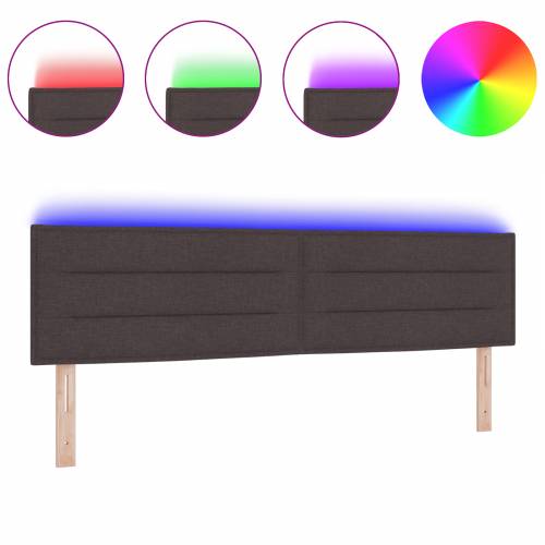 LED uzglavlje Linije dizajn tamno smeđe 90 cm tkanina Cijena
